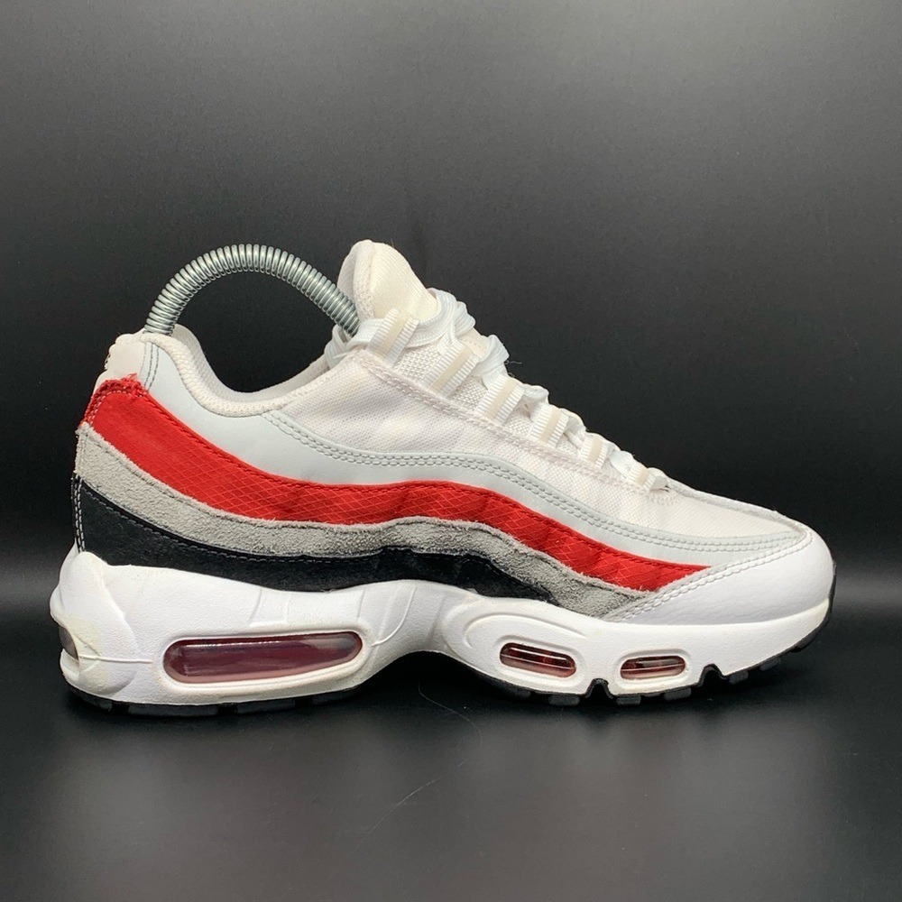 Nike Air Max 95 White University Red Grey Black DQ3430-001 Mens Size 6 - Picture 8 of 10